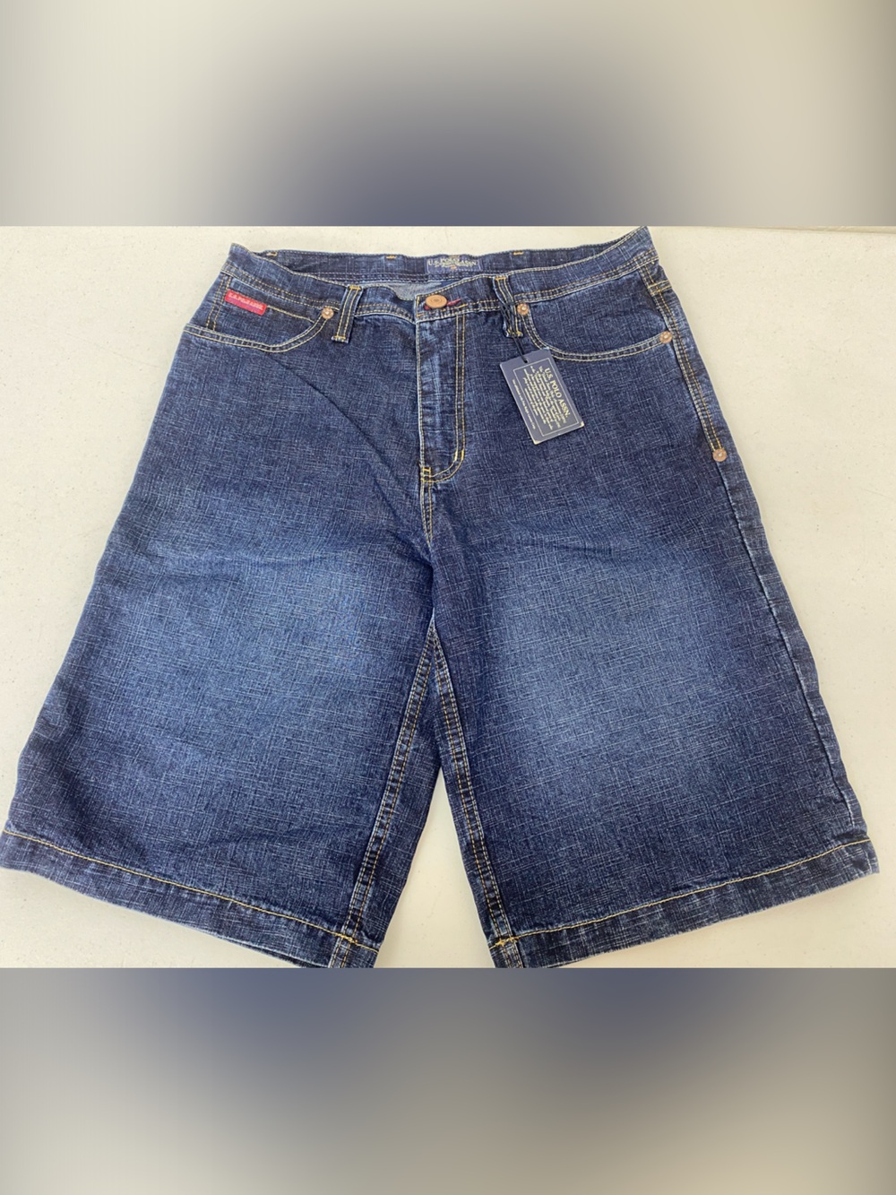 Men's Dark Blue Denim Jeans Shorts - US Polo Size 34 New